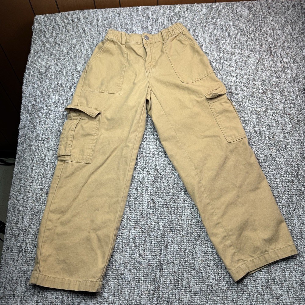 Aeropostale Cargo Pants Womens XS Utility Straight Wide Leg Cotton Beige